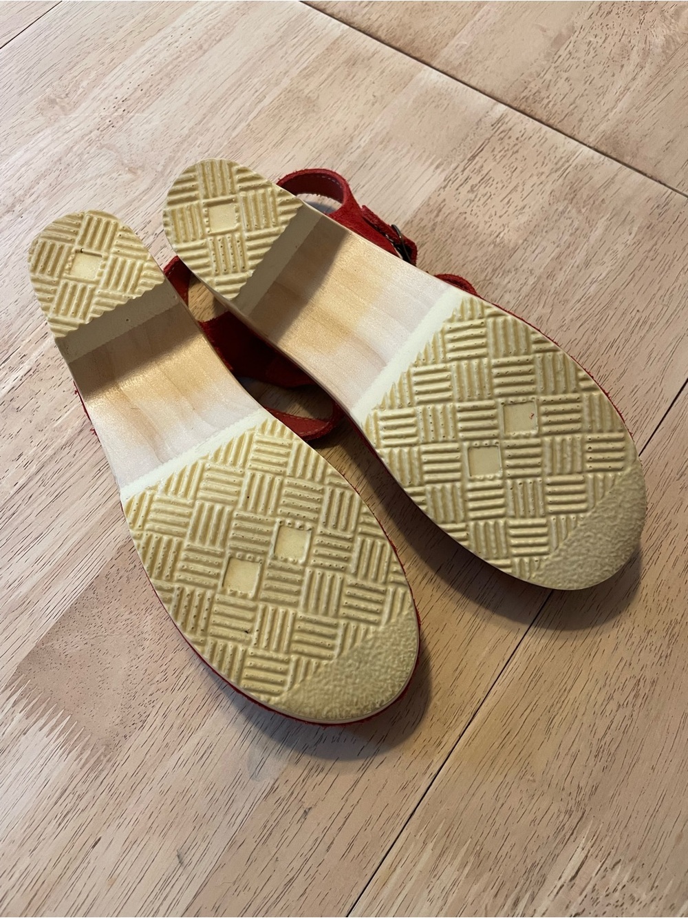 Red Suede Slingback Clogs - Picture 4 of 5